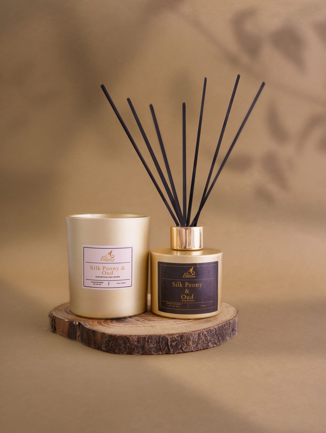 Bundle Set-Silk Peony and Oud Candle & Diffuser  Set